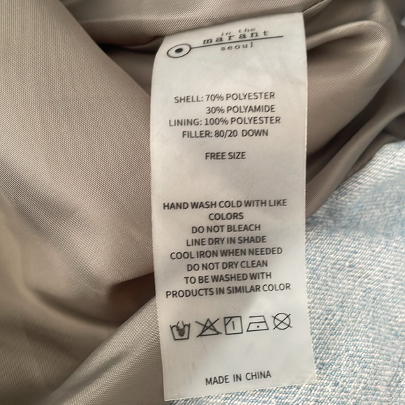 MARANT POLYESTER DENIM PUFFER JACKET - Picture 11 of 12